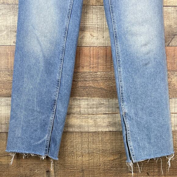 DL1961 Patti Straight High Rise Vintage Jeans Raw Hem Blue Reef Raw Size 27 - Picture 4 of 12
